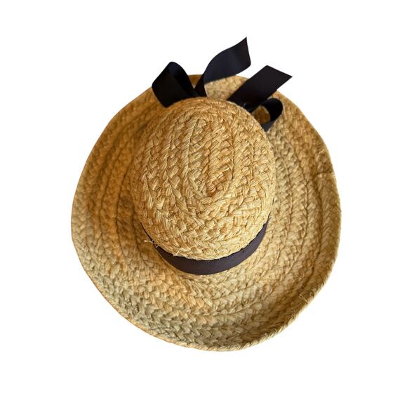 Scala Classic Straw Sun Hat Natural Grosgrain Ribbon Trim - Picture 7 of 7